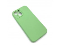Чехол iPhone 13 Mini Silicone Case (Full Camera/с Лого) №16 Мятно-Зеленый