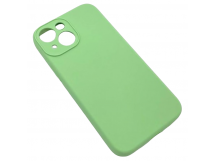 Чехол iPhone 13 Mini Silicone Case (Full Camera/с Лого) №16 Мятно-Зеленый