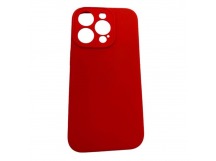 Чехол iPhone 13 Pro Silicone Case (Full Camera/с Лого) №12 Красный