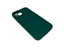 Чехол iPhone 14 Silicone Case (Full Camera/с Лого) №08 Зеленый Сосновый Лес
