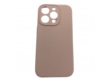 Чехол iPhone 14 Pro Silicone Case (Full Camera/с Лого) №04 Розовый Песок