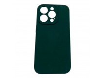 Чехол iPhone 14 Pro Silicone Case (Full Camera/с Лого) №08 Зеленый Сосновый Лес