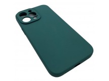 Чехол iPhone 14 Pro Silicone Case (Full Camera/с Лого) №13 Сосновая Хвоя Зеленая