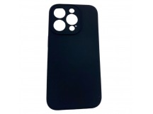 Чехол iPhone 14 Pro Max Silicone Case (Full Camera/с Лого) №01 Черный