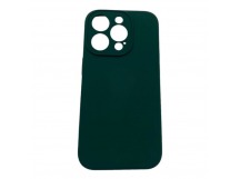 Чехол iPhone 14 Pro Max Silicone Case (Full Camera/с Лого) №08 Зеленый Сосновый Лес