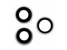 Стекло камеры для iPhone 15 Pro (комплект 3 шт.) Серый