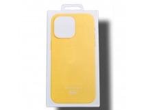 Чехол для iPhone 15 Pro Max Silicone Case, Magsafe, желтый