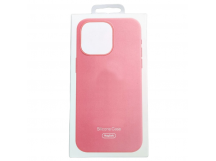 Чехол для iPhone 15 Pro Max Silicone Case, Magsafe, ярко-розовый