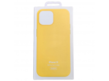 Чехол для iPhone 15 Silicone Case, Magsafe, желтый