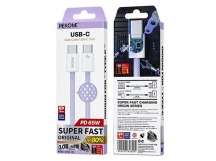 Кабель Type-C - Type-C WEKOME WDC-21 1m PD 65W Нейлон Фиолетовый