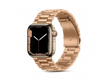 Ремешок - ApW36 металл блочный на застежке Apple Watch 38/40/41мм (rose gold) (230504)