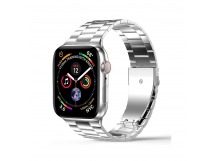 Ремешок - ApW36 металл блочный на застежке Apple Watch 38/40/41мм (silver) (230503)