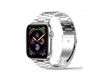 Ремешок - ApW36 металл блочный на застежке Apple Watch 42/44/45/49мм (silver) (230506)