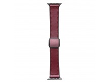 Ремешок - ApW38 Square buckle Apple Watch 38/40/41мм экокожа (wine red) (230525)