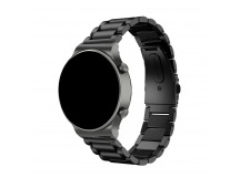 Ремешок - WB40 Металл блочный на застежке Универсальный 22мм (black) (230553)