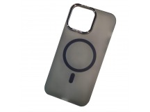 Чехол пластиковый iPhone 15 Pro Max матовый с MagSafe черный