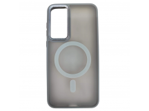 Чехол пластиковый Samsung A35 матовый с MagSafe серый