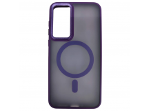 Чехол пластиковый Samsung A35 матовый с MagSafe фиолетовый