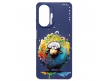 Чехол-накладка - SC335 для "Realme C55"  (овечка) (dark blue) (227254)