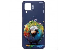 Чехол-накладка - SC335 для "Samsung Galaxy A12"  (овечка) (dark blue) (227128)