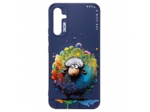 Чехол-накладка - SC335 для "Samsung Galaxy A34"  (овечка) (dark blue) (227134)