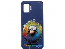 Чехол-накладка - SC335 для "Samsung Galaxy A51 4G"  (овечка) (dark blue) (227146)
