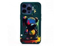 Чехол-накладка - SC335 для "Apple iPhone 13 Pro"  (медведь) (dark green) (227067)