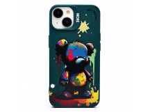 Чехол-накладка - SC335 для "Apple iPhone 14"  (медведь) (dark green) (227055)
