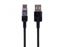 Кабель USB HOCO (U129 Crystal) 3A Type-C (1,2м) (черный)