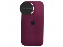 Чехол copy original силиконовый iPhone 15 (защита камеры) (26) бордовый