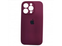 Чехол copy original силиконовый iPhone 15 Pro (защита камеры) (26) бордовый