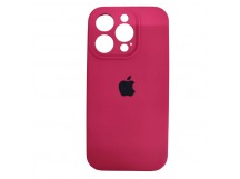 Чехол силиконовый Silicone Case ORG iPhone 15 Pro (защита камеры) малиновый