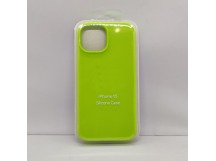 Чехол Silicone Case для iPhone 15 неоново-зеленый