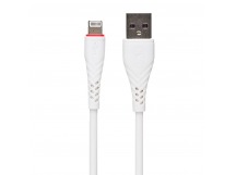 Кабель USB - Apple lightning SKYDOLPHIN S02L (повр. уп) 100см 3A  (white) (223593)