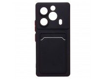 Чехол-накладка - SC337 с картхолдером для "Tecno Pova 6 4G" (black) (231267)