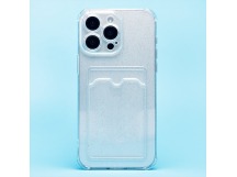 Чехол-накладка - SC300 с картхолдером для "Apple iPhone 15 Pro Max" (white) (231185)