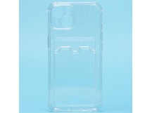 Чехол-накладка - SC300 с картхолдером для "Apple iPhone 15" (white) (231189)