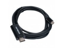 Шнур шт.HDMI v1.4 - шт.Type-C  1,8м, чёрный "Гарнизон"