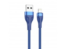 Кабель USB - Apple lightning Borofone BX61 (повр. уп) 100см 2,4A  (blue) (223411)