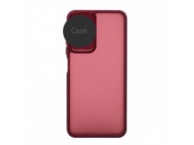 Чехол пластиковый iPhone 15 Protect Camera с защитой камеры бордовый