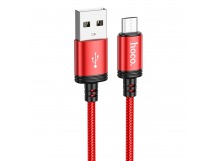 Кабель USB - micro USB Hoco X89 Wind (повр.уп) 100см 2,4A  (red) (233625)
