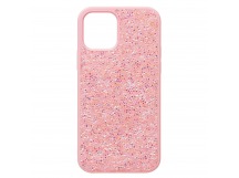 Чехол-накладка - PC071 POSH SHINE для "Apple iPhone 12/12 Pro" россыпь кристаллов (pink) (231580)