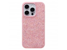 Чехол-накладка - PC071 POSH SHINE для "Apple iPhone 15 Pro" россыпь кристаллов (pink) (231608)