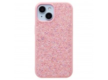 Чехол-накладка - PC071 POSH SHINE для "Apple iPhone 15" россыпь кристаллов (pink) (231604)