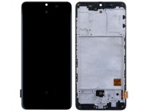 Дисплей для Samsung Galaxy A41 (A415F) модуль с рамкой Черный - (OLED) (Full Size)