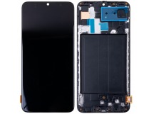 Дисплей для Samsung Galaxy A70 (A705F) модуль с рамкой Черный - (OLED) (Full Size)