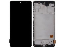 Дисплей для Samsung Galaxy M31s (M317F) модуль с рамкой Черный - (OLED) (Small Size)