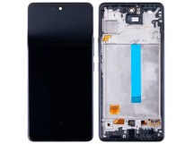 Дисплей для Samsung Galaxy A53 5G (A536B) модуль с рамкой Черный - (OLED) (Small Size)