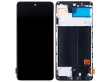 Дисплей для Samsung Galaxy A51 (A515F) модуль с рамкой Черный - (OLED) (Full Size)