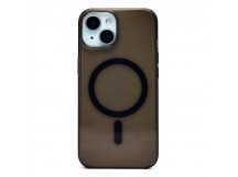 Чехол-накладка - PC Clear Case SafeMag для "Apple iPhone 15" (black) (231205)